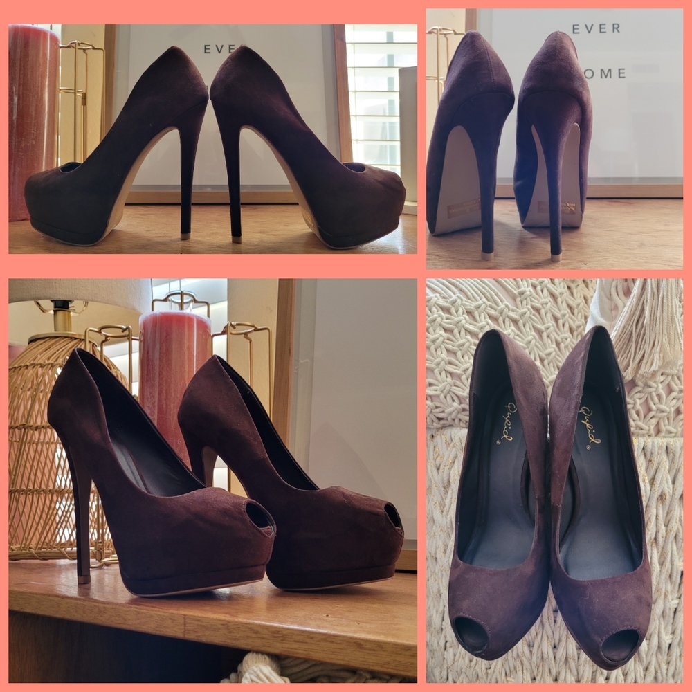 Chocolate brown heels new without box